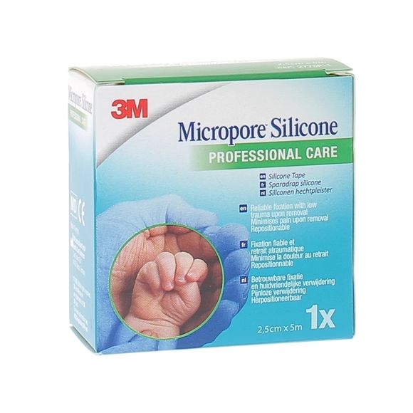 Silikonpflaster Micropore 3M - Band von 25 mm x 5 m