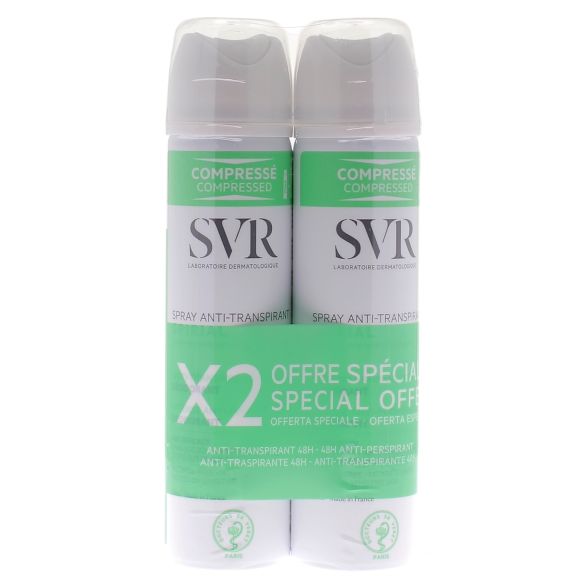 Spirial Antitranspirant-Spray SVR - 2er-Pack mit 75 ml Sprays
