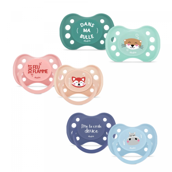 Anatomische Schnuller 0-6 Monate Dodie - 2er Pack Schnuller