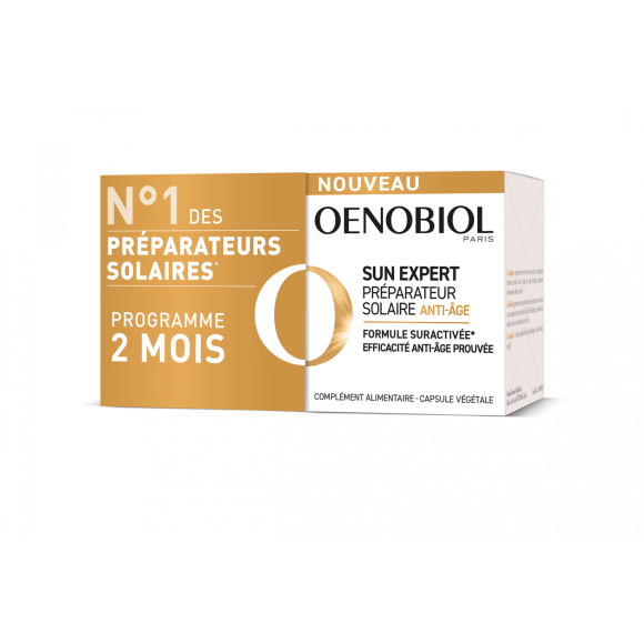 Sun Expert Sonnenvorbereitung Anti-Aging Oenobiol - 2er Pack mit 30 Kapseln