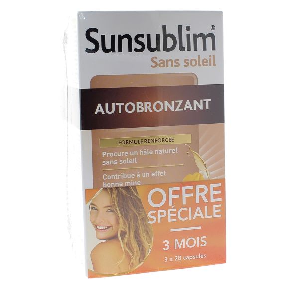 Sunsublim Selbstbräuner Nutréov - 3x28 Kapseln (1 kostenlose Box)