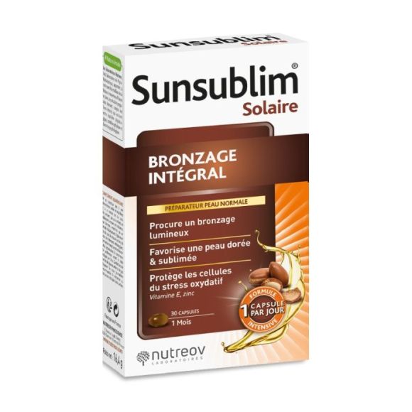 Sunsublim Ganzkörperbräune Nutreov - Packung mit 30 Kapseln