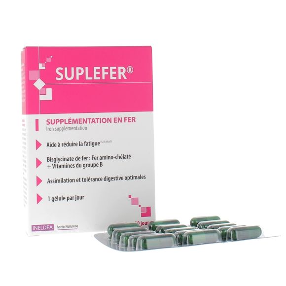 Suplefer Eisenpräparat Ineldea - Packung mit 30 Kapseln