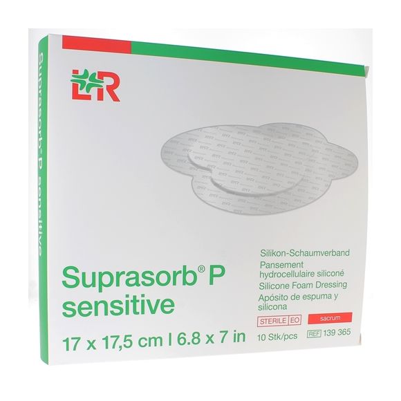 Suprasorb P sensitive Sakral hydrozellulärer Silikonverband 17x17,5 cm Lohmann & Rauscher - Schachtel mit 10 Verbänden