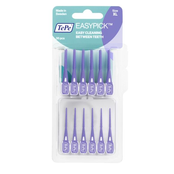 Einfache Pick Silikon Zahnstocher lila XL TePe - 36 Einheiten