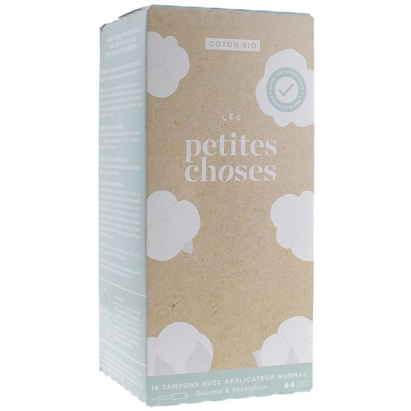 Bio-Binde Normal mit Applikator Les Petites Choses - Packung mit 16 Binden
