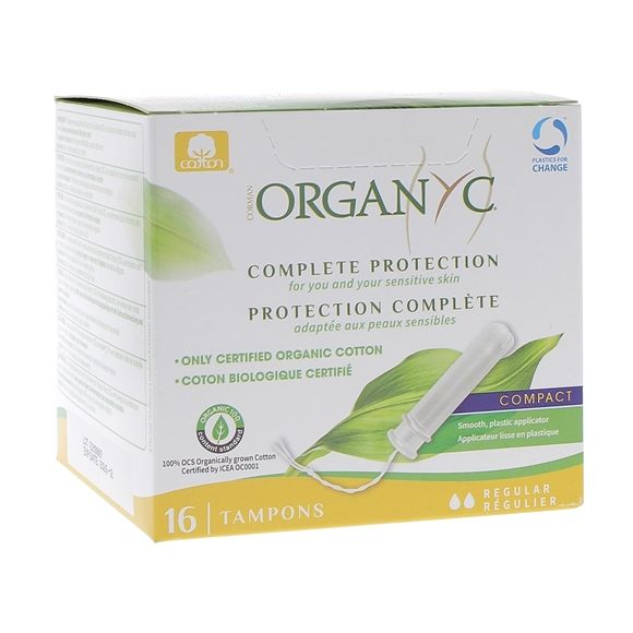 Normaler Tampon mit Bio-Applikator Organyc - Packung mit 16 Tampons