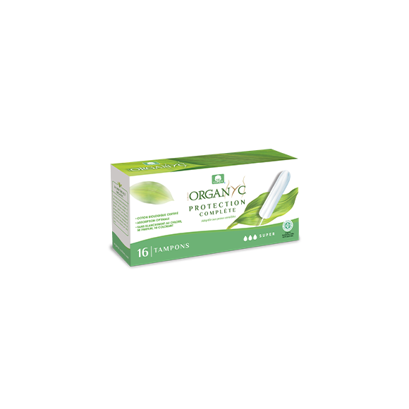 Super bio Tampons ohne Applikator Organyc - Packung mit 16 Tampons