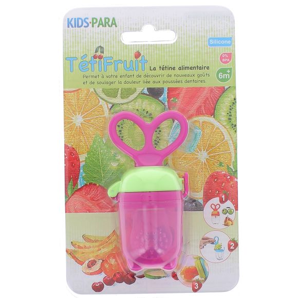 TétiFruit Lebensmittel-Schnuller Kids Para - 1 Schnuller in rosa Farbe