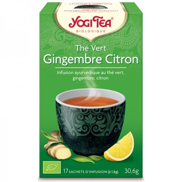 Bio Grüner Tee Ingwer Zitrone Yogi Tee - 17 Teebeutel Box