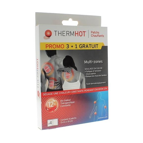 ThermHot Mehrzonen-Wärme-Pflaster Therapearl - 3 Pflaster + 1 gratis