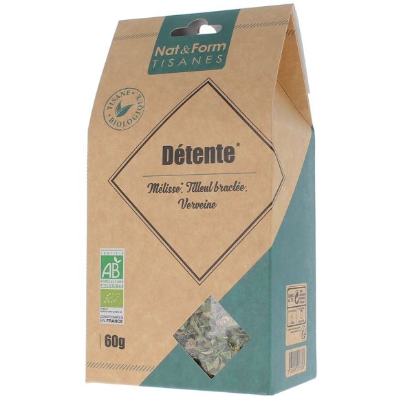 Tee Entspannung Melisse, Lindenblüte und Verbene Nat & Form - Beutel mit 60 g