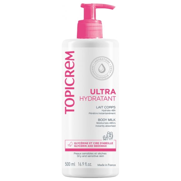 Ultra-feuchtigkeitsspendende Körpermilch Topicrem - Pumpflasche mit 500 ml