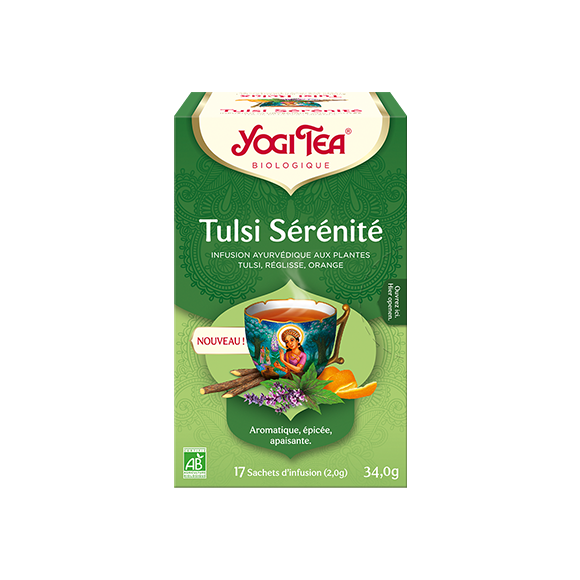Tulsi Serenity Bio-Infusion Yogi Tea - Box mit 17 Beuteln