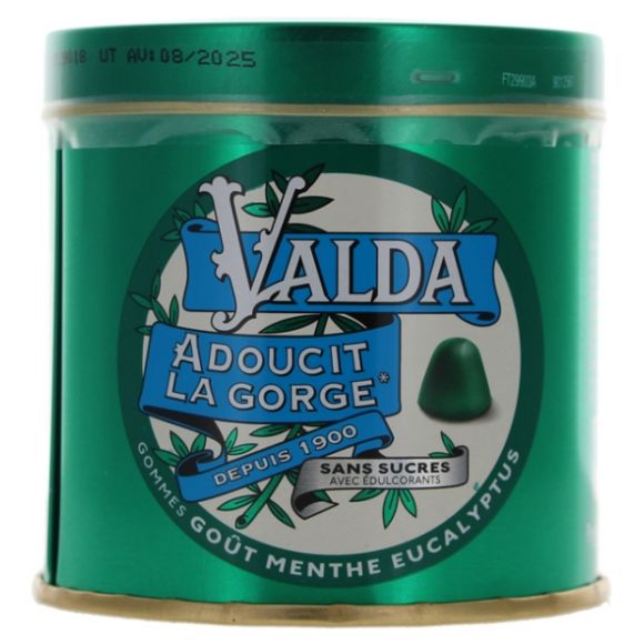 Valda Gummis Minze und Eukalyptus ohne Zucker - Dose mit 140 g