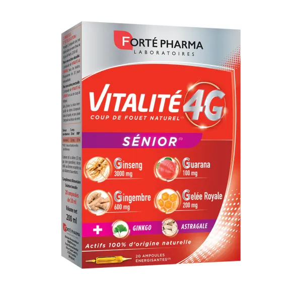 Vitalität 4G Senior Forté Pharma - Packung mit 20 Energieinjektionen