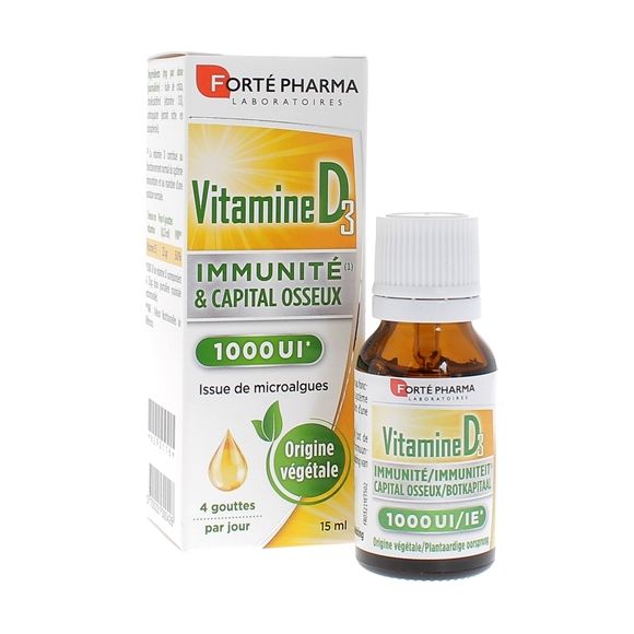 Vitamin D3 Immunität und Knochengesundheit Forté Pharma - Tropfflasche mit 15 ml