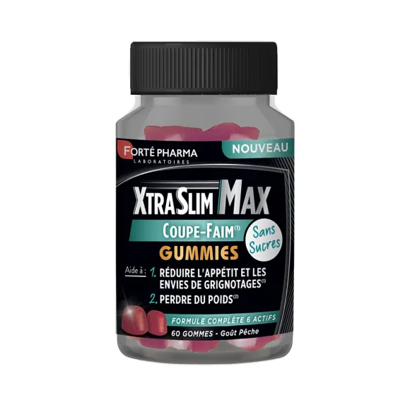 XtraSlim Max Gummies Appetitzügler Forté Pharma - Dose mit 60 Gummies