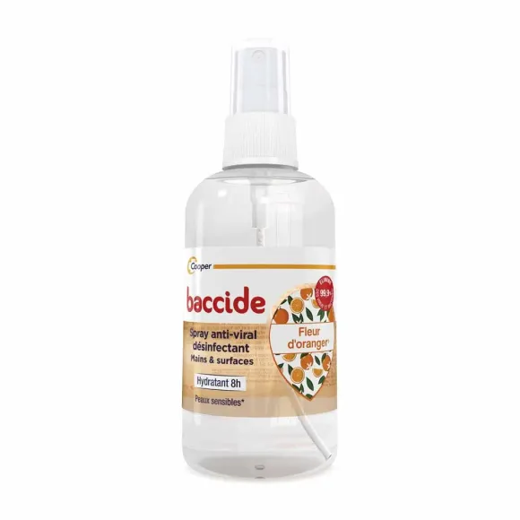 Antivirales Desinfektionsspray für Hände & Oberflächen mit Orangenblüte Baccide - 100ml Spray