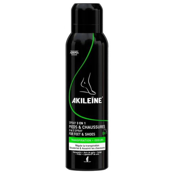 Akileïne 3-in-1 Fuß- und Schuhspray - 150 ml Spray