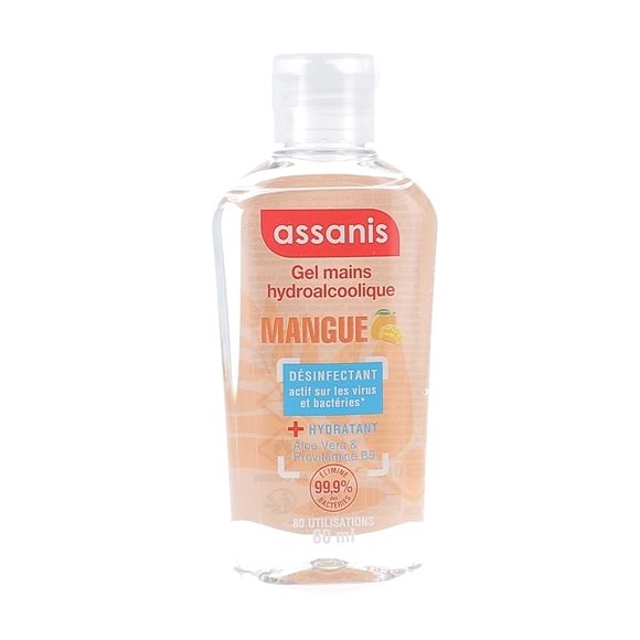 Handdesinfektionsmittel Pocket Mango Duft Assanis - Flasche 80ml