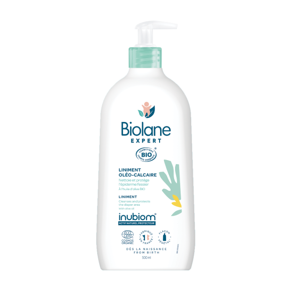 Bio-Olivenöl-Kalk-Liniment Biolane Expert - Pumpflasche 500 ml