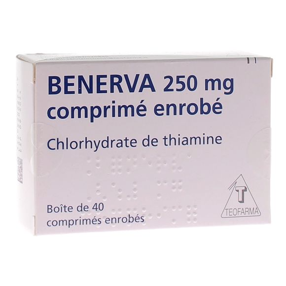 Bénerva 250 mg - Packung mit 40 überzogenen Tabletten
