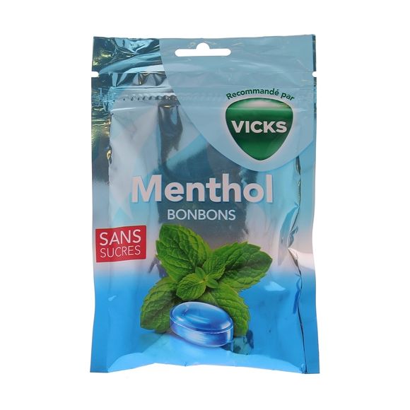 Zuckerfreie Mentholbonbons Vicks - 72g Beutel