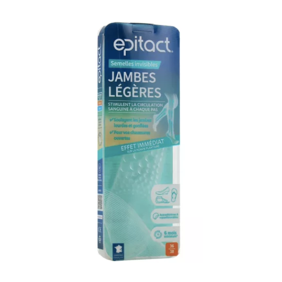 Unsichtbare Einlegesohlen leichte Beine Größe 36/38 Epitact - ein Paar Einlegesohlen
