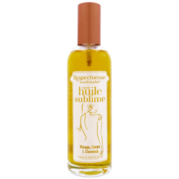 Sublimierendes Öl für Gesicht, Körper und Haare Respektvoll - Flasche mit 100 ml