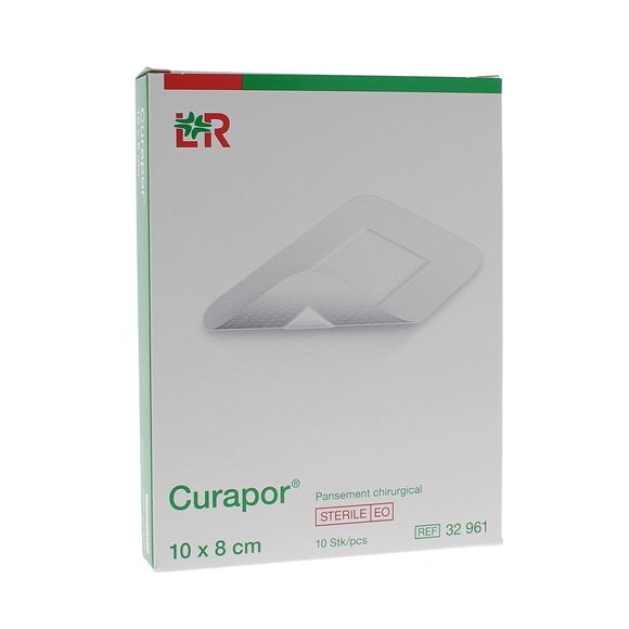Curapor chirurgisches Klebeband Lohmann & Rauscher - 10 Pflaster von 10 x 8 cm