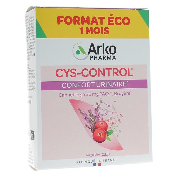 Cys control Komfort bei Harnwegserkrankungen Arkopharma - Packung mit 60 Kapseln