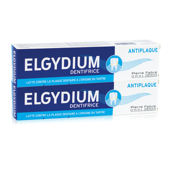 Antiplak Zahnpasta Elgydium - 2er Pack mit 75 ml Tuben