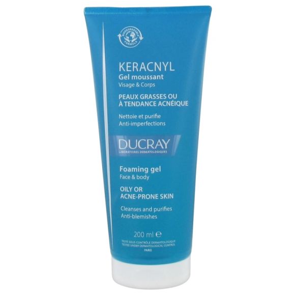 Keracnyl schäumendes Gel für Gesicht und Körper Ducray - Tube mit 200 ml