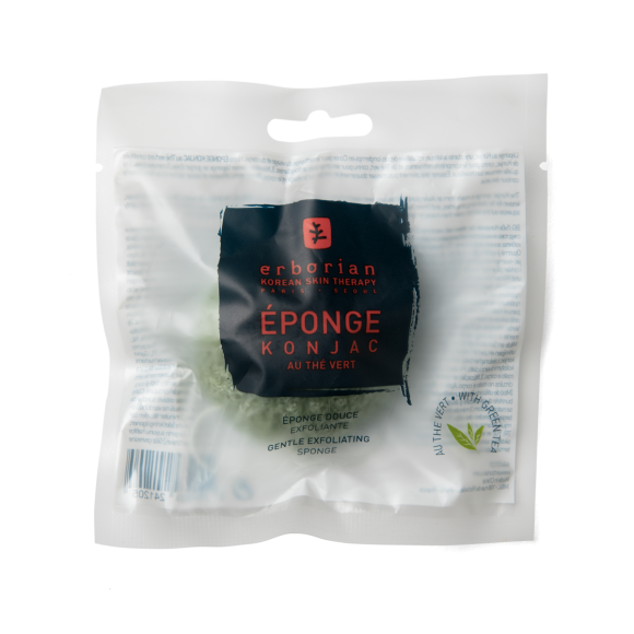 Konjac-Schwamm mit grünem Tee, sanfter Peeling-Schwamm von Erborian