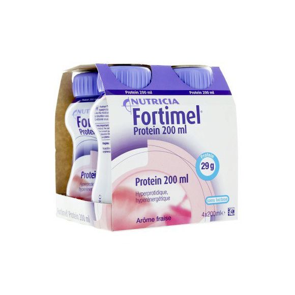 Fortimel Protein Erdbeergeschmack Nutricia - 4 Flaschen à 200 ml