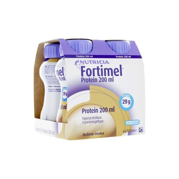 Fortimel Protein Geschmack Mokka Nutricia - 4 Flaschen à 200 ml