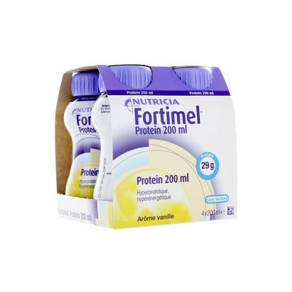 Fortimel Protein Vanille Geschmack Nutricia - 4 Flaschen à 200 ml