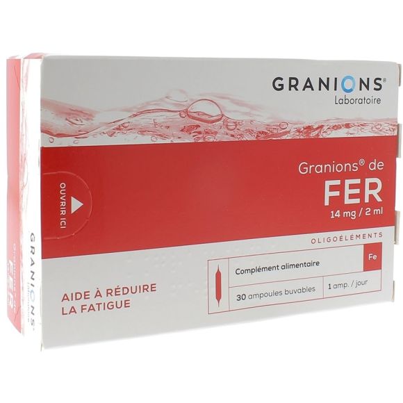 Granions von Eisen - Packung mit 30 trinkbaren Ampullen