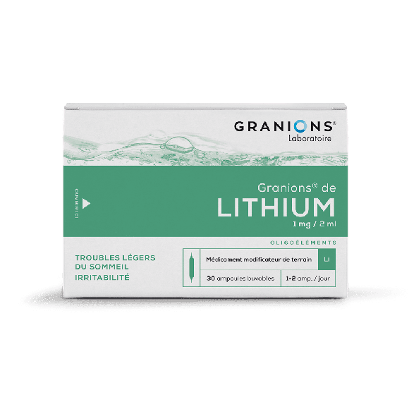 Granions von Lithium 1mg - 30 Ampullen zu 2ml