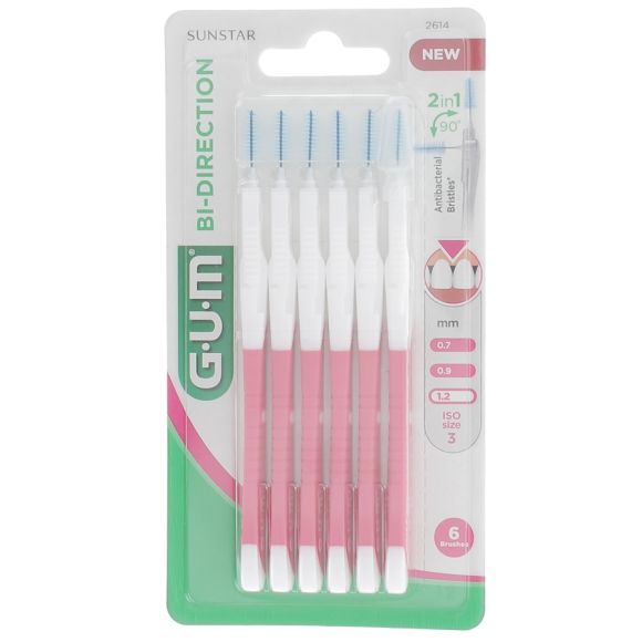 Interdentalbürste Bi-directional 1,2 mm Gum - 6 Bürsten