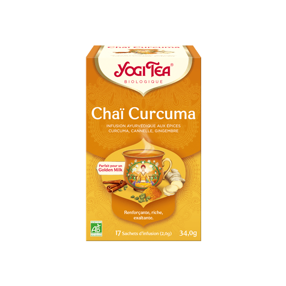 Kurkuma Chai Bio Tee Yogi Tea - Box mit 17 Beuteln