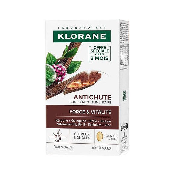 Antischuppen Kraft & Vitalität Klorane - Packung mit 90 Kapseln