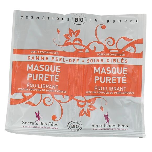 Reinigende Bio-Gesichtsmasken von Secrets des Fées - 2 Beutel