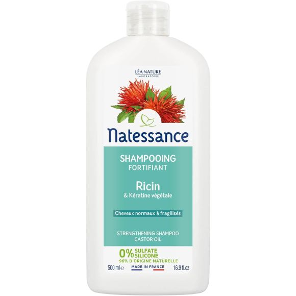 Bio-Rizin stärkendes Shampoo Natessance - Flasche 500 ml