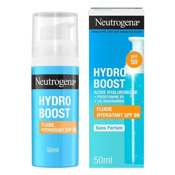 Hydro Boost feuchtigkeitsspendende Fluid SPF50 Neutrogena - Pumpflasche mit 50ml