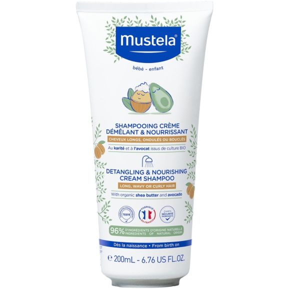 Mustela - 200ml Tube entwirrende & pflegende Creme-Shampoo.
