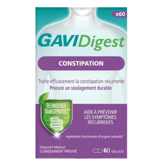 GAVIDigest Verstopfung Reckitt - Packung mit 60 Kapseln
