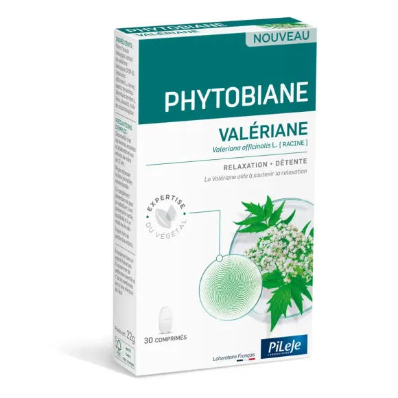 Phytobiane Valériane Entspannung Pileje - Packung mit 30 Tabletten