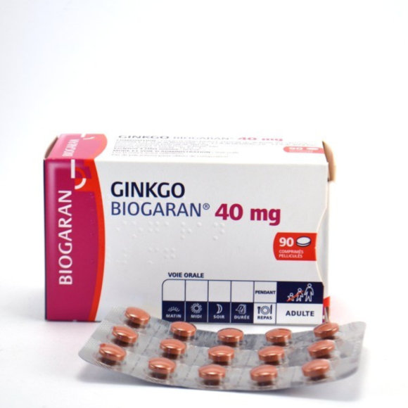 Ginkgo Biogaran 40mg Filmtabletten - Packung mit 90 Tabletten